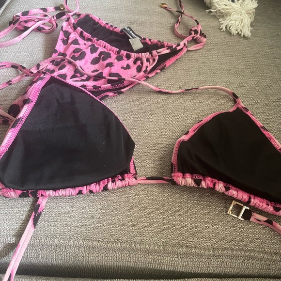 Dolce & Gabbana Pink and Black Leopard Bikini - Picture 2 of 5